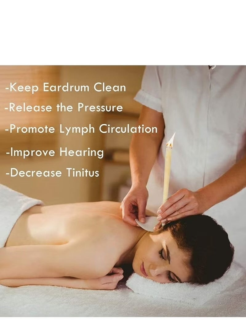 يوجي شموع شمع الأذن النقية شمع النحل العلاج بالعطرة 10 قطعة مع مجموعة أقراص حماية الأذن 5 قطعة للحد من تنين الأذن وتحسين النوم - Image 5